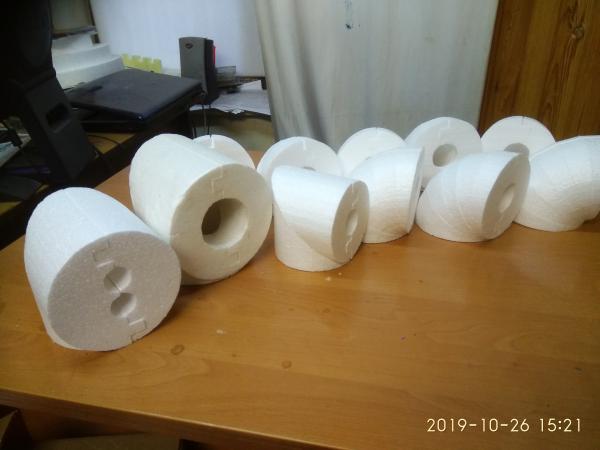 Утеплитель для труб канализационных 110 мм.     скорлупа из пенопласта (пенополистирола) — фото 4